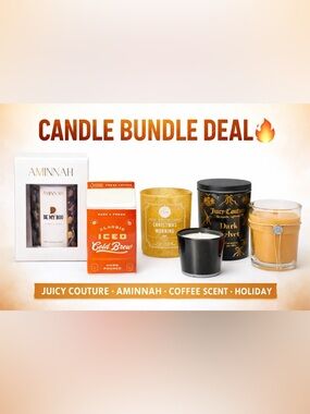 Candle Bundle Lot Juicy Couture, Aminnah, Coffee Candle, Holiday & Decor Candles